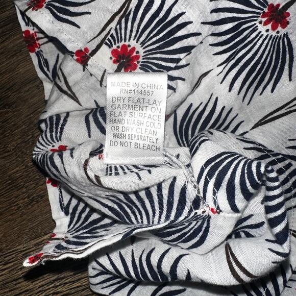 THML Anthropologie Slvlss Top Shirt Blouse L Floral Cold Shoulder Ruffle - Picture 6 of 9